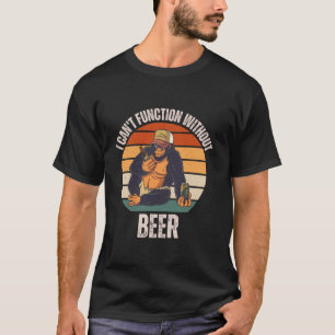 Vintager Gorilla, den ich ohne Bier-Liebe nicht be T-Shirt
