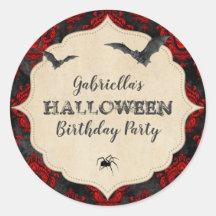 Vintager Gothic Halloween Spider Geburtstag