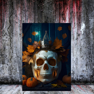 Vintager gotischer Kürbis und schäbiger Kürbis Einladung