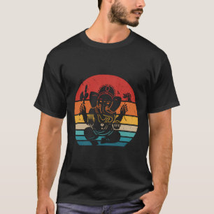 Vintager Gott Ganesh Deepavali Diwali Rangoli Mand T-Shirt