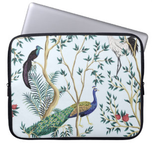 Vintager Granatapfelfruchtbaum, exotischer Vogel Laptopschutzhülle