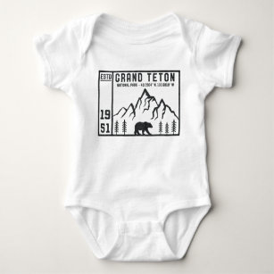 Vintager Grand Teton Nationalpark Wyoming Baby Strampler