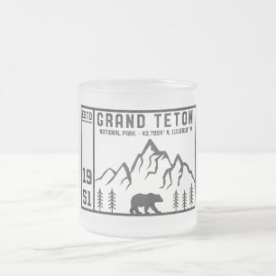 Vintager Grand Teton Nationalpark Wyoming Mattglastasse