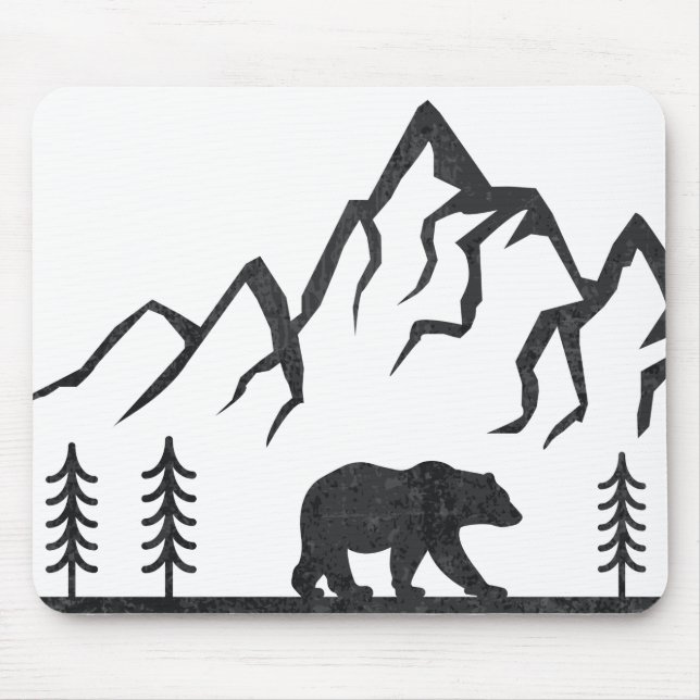 Vintager Grand Teton Nationalpark Wyoming Mousepad (Vorne)