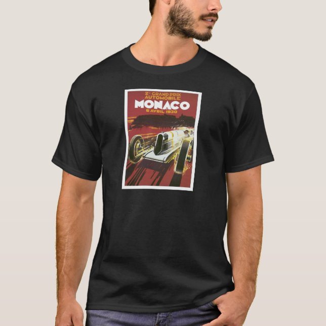Vintager Grandprix Monaco T-Shirt (Vorderseite)