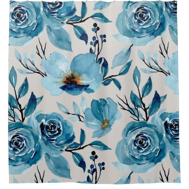 Vintager grauer Duschvorhang (Vorderseite)