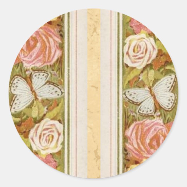 Vintager Grenzaufkleber Runder Aufkleber (Vorderseite)