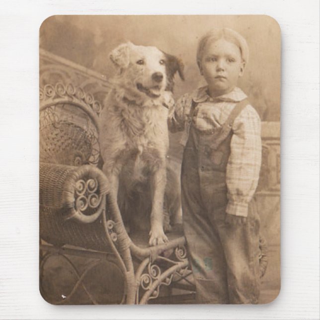 Vintager Grenzcollie Mousepad (Vorne)