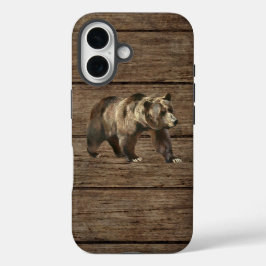 Vintager Grizzly Bär iPhone 16 Fall Hülle