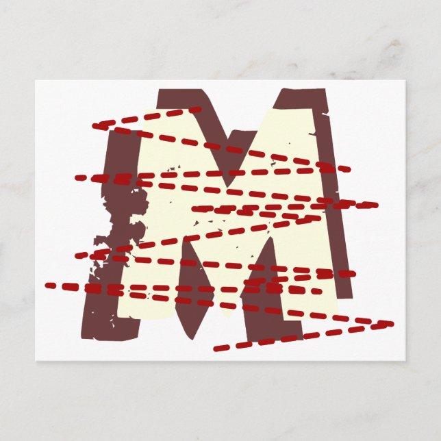 Vintager Großbuchstabe Feiertagspostkarte (Vorderseite)