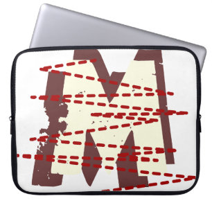 Vintager Großbuchstabe Laptopschutzhülle