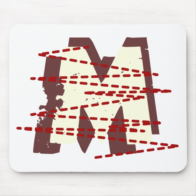 Vintager Großbuchstabe Mousepad (Vorne)