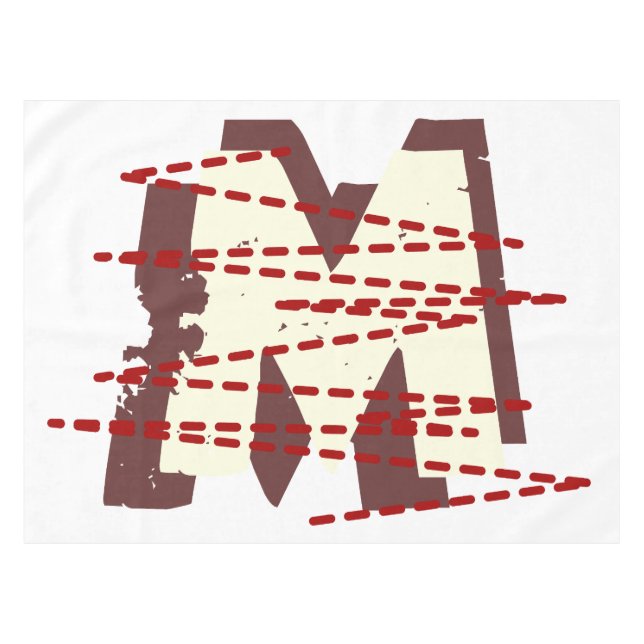 Vintager Großbuchstabe Tischdecke (Vorderseite (Horizontal))