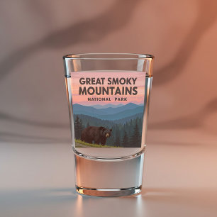 Vintager Großer Rauchgebirgspark Schnapsglas