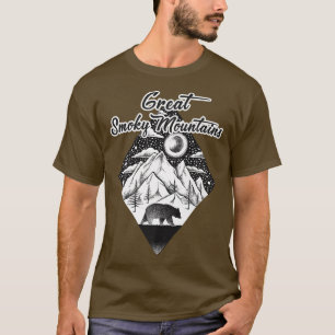 Vintager großer, rauchiger Berg Night Sky Wild Bea T-Shirt