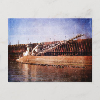 Vintager Großseefrachter Postkarte