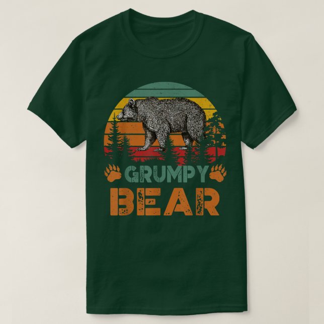 Vintager Grumpy Bear Funny Vathday T-Shirt (Design vorne)