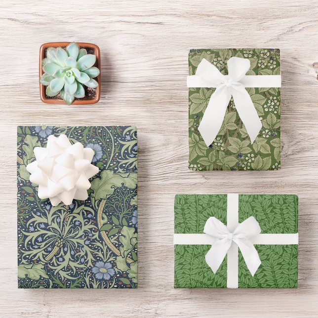 Vintager Grünblätterpilz Geschenkpapier Set (Von Creator hochgeladen)