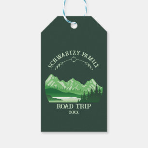 Vintager grüner Bergsee Sonnenuntergang Geschenkanhänger