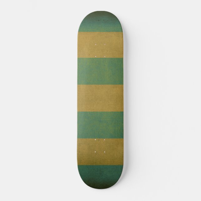 Vintager, grüner gestreifter Liegestuhl Skateboard (Vorderseite)