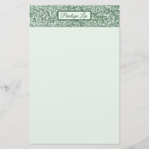 Vintager grüner Ivy-Zierheader und Ihr Name Briefpapier