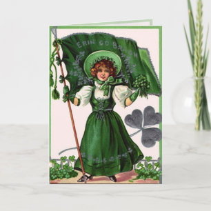 Vintager Grüner St. Patrick's Day Karte