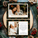 Vintager grüner Tartan Kariertes Foto Weihnachten Folien Feiertagskarte<br><div class="desc">Senden Sie herzliche Wünsche in dieser Urlaubssaison mit der Vintagen Green Tartan Kariert Foto Merriest Weihnachtskarte. Mit einem charmanten, grünen Gingham-karierten Muster und einem beliebten Foto verbindet diese Karte zeitlose Eleganz mit festlichem Beifall. Ideal, um Freunden und der Familie Freude zu bereiten und den gemütlichen Weihnachtsgeist auf stilvolle und persönliche...</div>