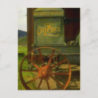 Vintager, , grüner ZUGMASCHINE, RUHIGER ÖLPULENPOS