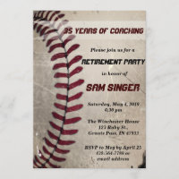 Vintager Grunge Baseball Coach Rente Geburtstag