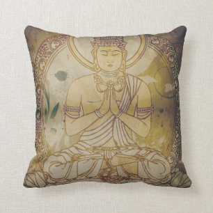 Vintager Grunge Buddha Kissen