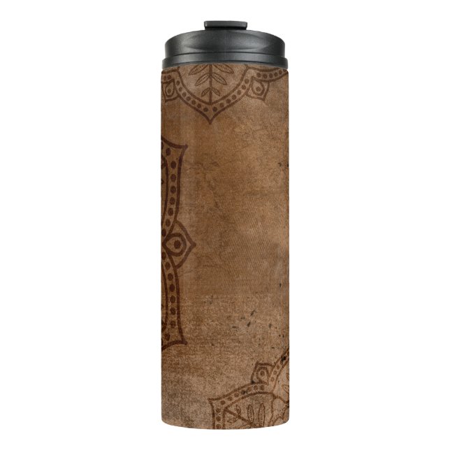 Vintager Grunge-Kratzer im Hintergrund Thermosbecher (Vorderseite)