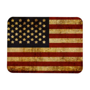 Vintager Grunge patriotische amerikanische Flagge Magnet