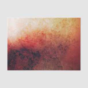 Vintager Grunge-verblaßte Blumenfeuer-Rot die Seidenpapier