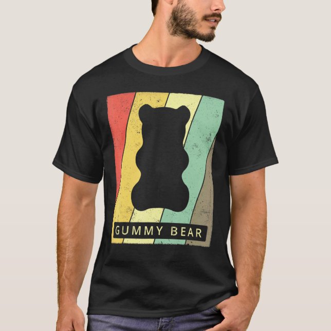 Vintager Gummibär Retro T-Shirt (Vorderseite)