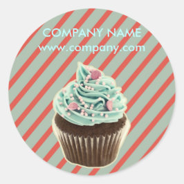 Vintager gürteliger Kuchen Catering Bäckerei Kuche Runder Aufkleber