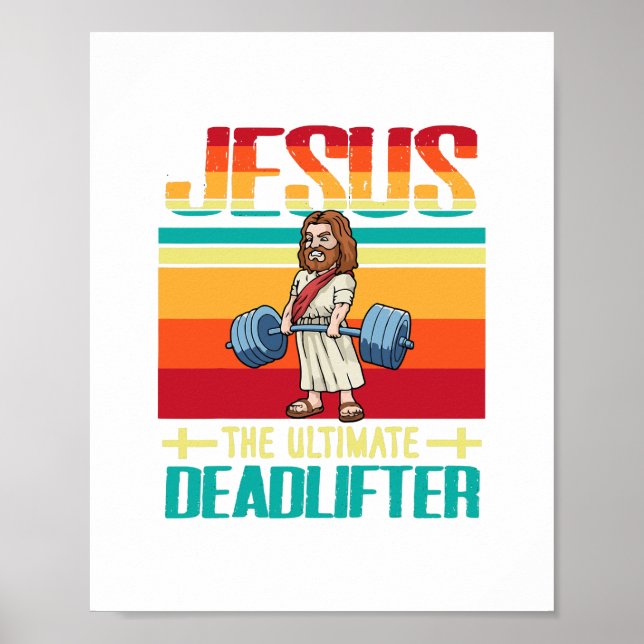 Vintager Gymer Jesus der ultimative Todesflieger f Poster (Vorne)