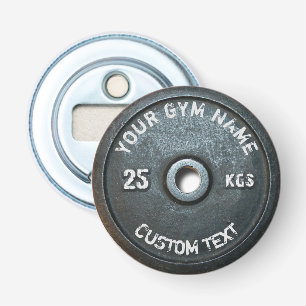 Vintager Gymnastikbesitzer oder Fitness der Nutzer Flaschenöffner