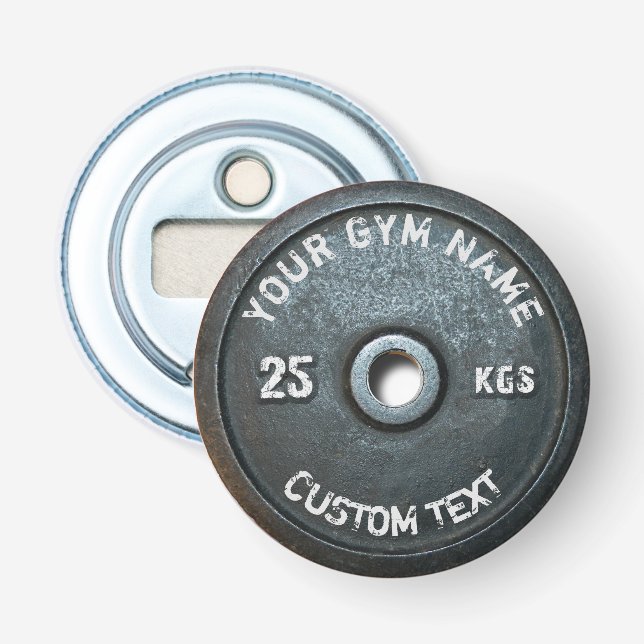 Vintager Gymnastikbesitzer oder Fitness der Nutzer Flaschenöffner (Vorderseite)