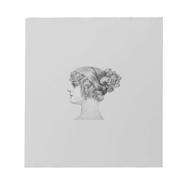 Vintager Haarstil Notizblock (Vorderseite)