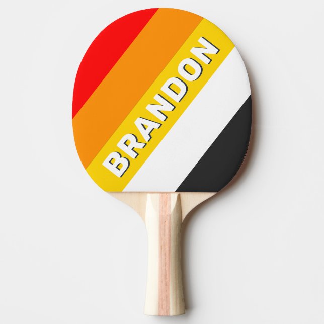 Vintager Hafen fett gestrichen mit Name Tischtennis Schläger (Vorderseite)