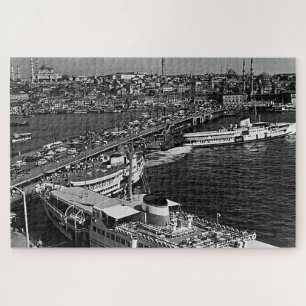 Vintager Hafen Istanbul Galata Puzzle
