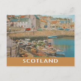 Vintager Hafen von Scotland Crail Postkarte