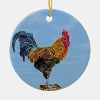 Vintager Hahn-Himmel fertigen Tierhuhn besonders Keramikornament