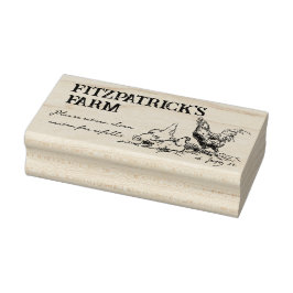 Vintager Hähnchenschuhkarton Gummistempel