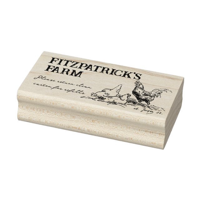 Vintager Hähnchenschuhkarton Gummistempel (Stempel)