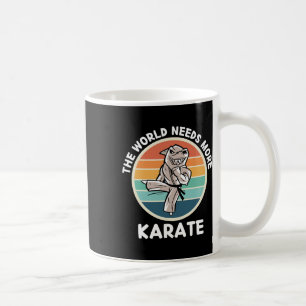 Vintager Hai Die Welt braucht mehr Karate Retro Ka Kaffeetasse