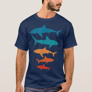 Vintager Hai-Zookeeper Retro-Stil T-Shirt