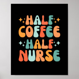 Vintager halber Kaffee Halbpension Poster