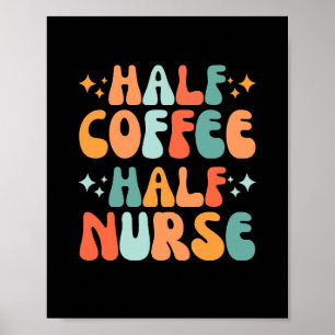 Vintager halber Kaffee Halbpension Poster