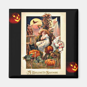 Vintager Halloween-Albtraum Magnet